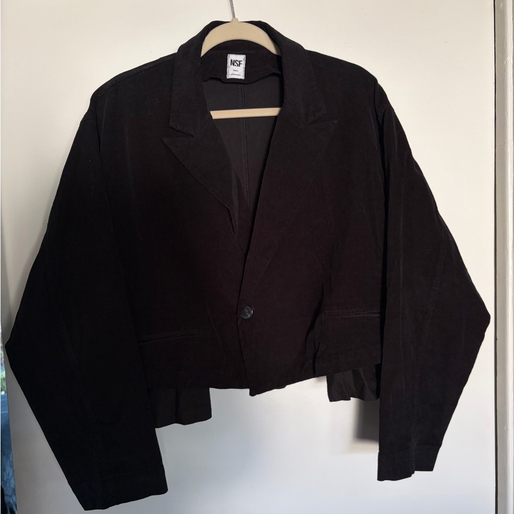 NSF Crop Black Blazer